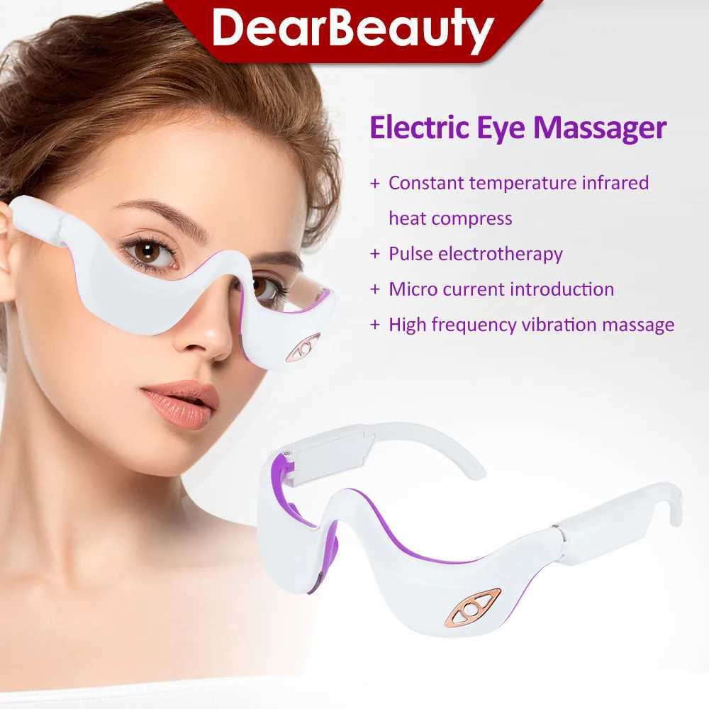 EMS Micro Pulse Eye Massager Heating Treatment Eye Beauty Equipment Relieves Eye Fatigue Fading Dark Circles Anti Wrinkles W241213