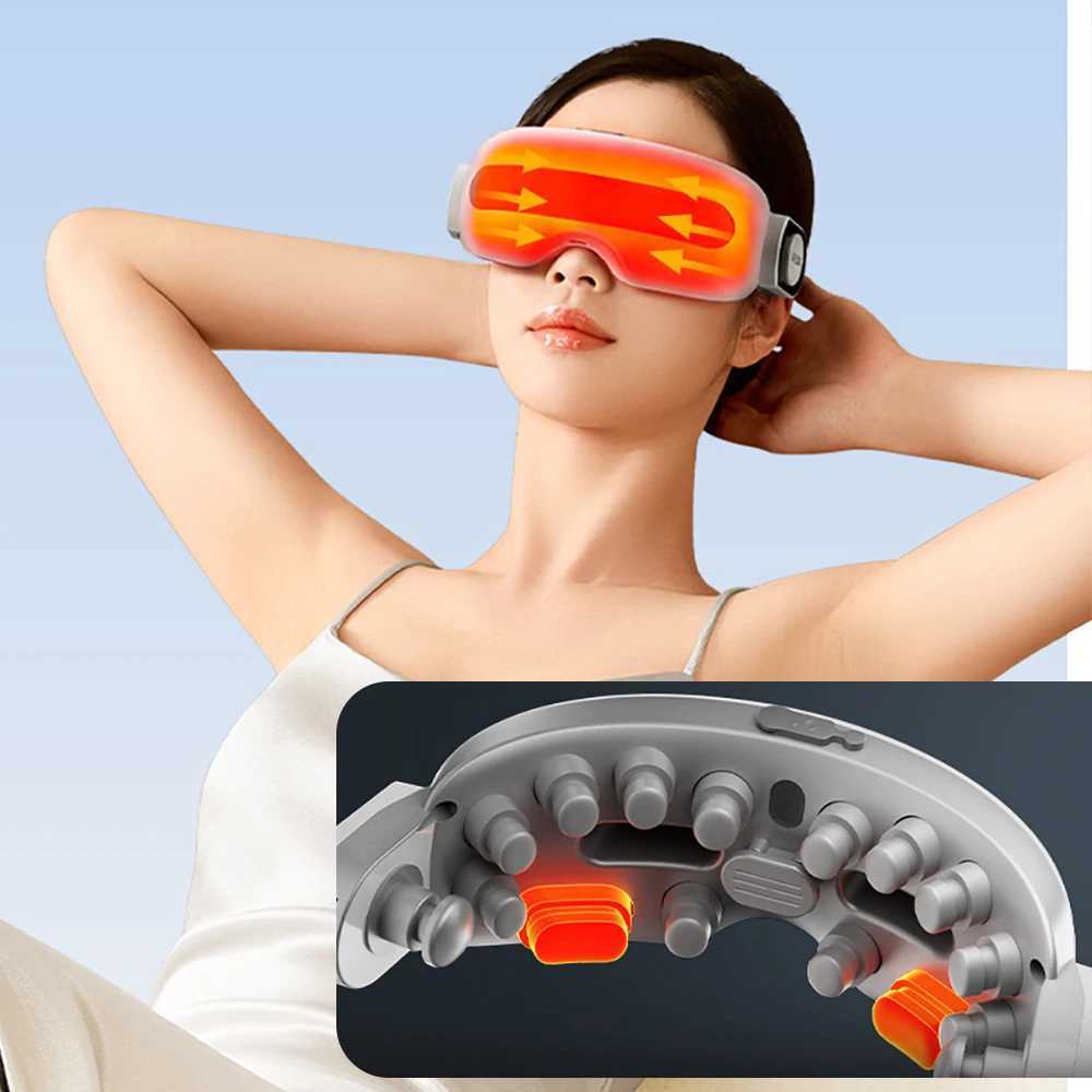 Eye Massager Nebulized Steam Eye Moistening Device for Relieving Eye Fatigue Massage Instrument Hot Compress Bluetooth Music W241213