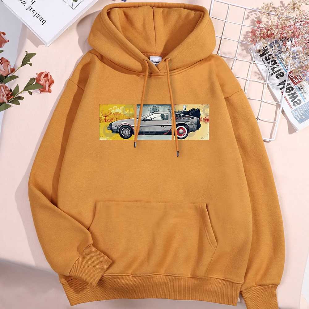 Back To The Future Movie Car Men Women Streetwear Creativity Crewneck Hoody Autumn Pullover Hoodies Funny Loose Fleece Clothes W241213