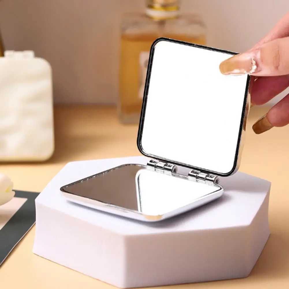 Small Mirror Practical Polished Rounded Edges Lady Double-sided Makeup Pocket Mirror Trip Supply Pocket Mirror Makeup MirrorXJ241213