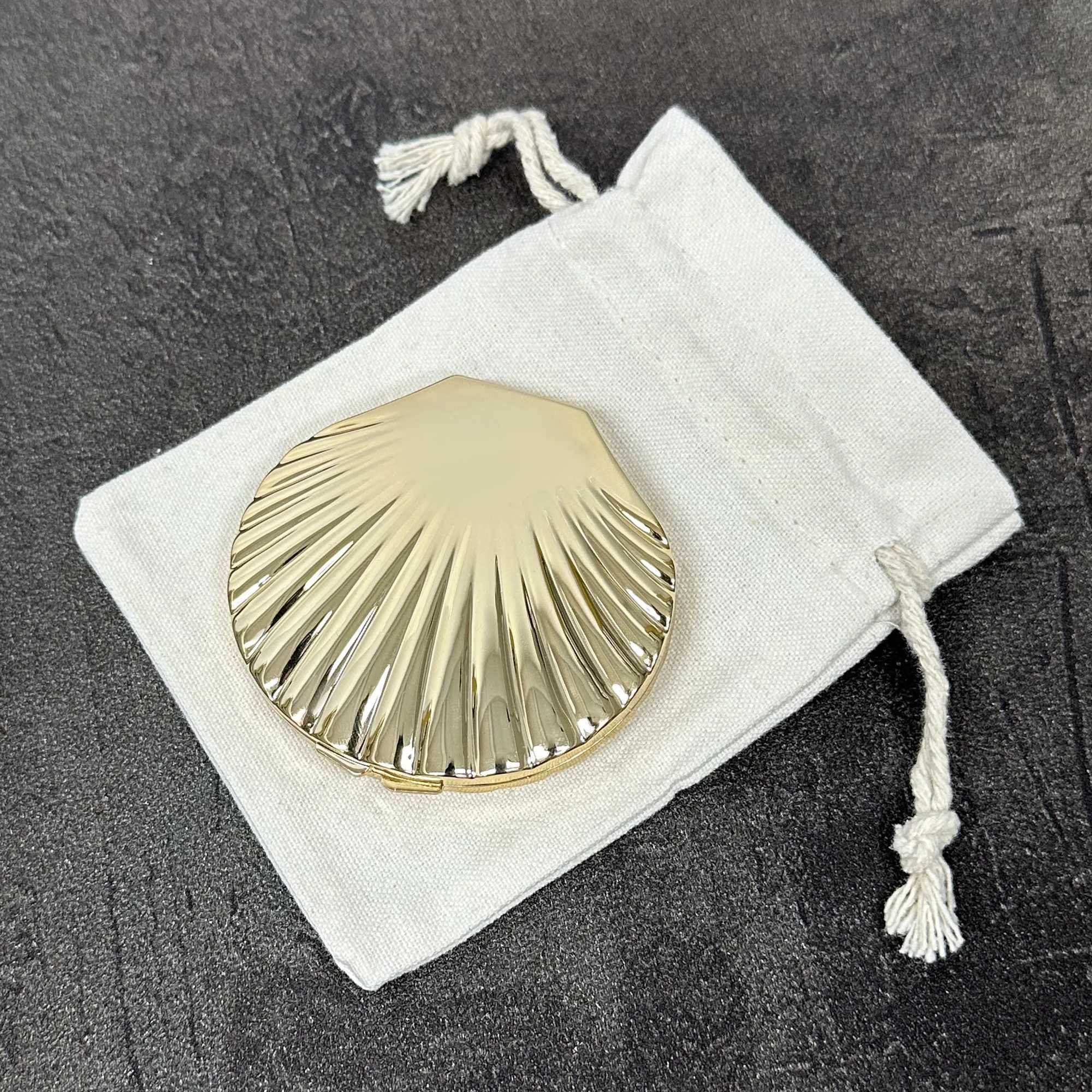 Shell Shape Folding Makeup Mirror Cute Double Sided Shell Pocket MirrorXJ241213