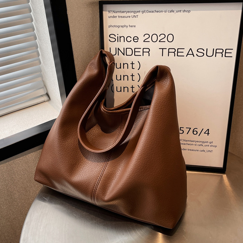 Tote Bags for Women PU Leather Tote Purses Handbags Medium Top Handle Satchel Simple Versatile Large Underarm Versatile Hand-Held Tote Bag