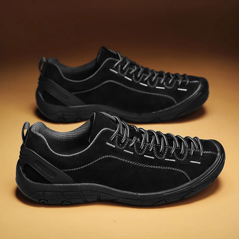 Mens Shoes Genuine Leather Outdoor Non-slip Sneakers Breathable Large Size Casual Shoes Fashion Flats Boat Shoes Men Loafers 241213