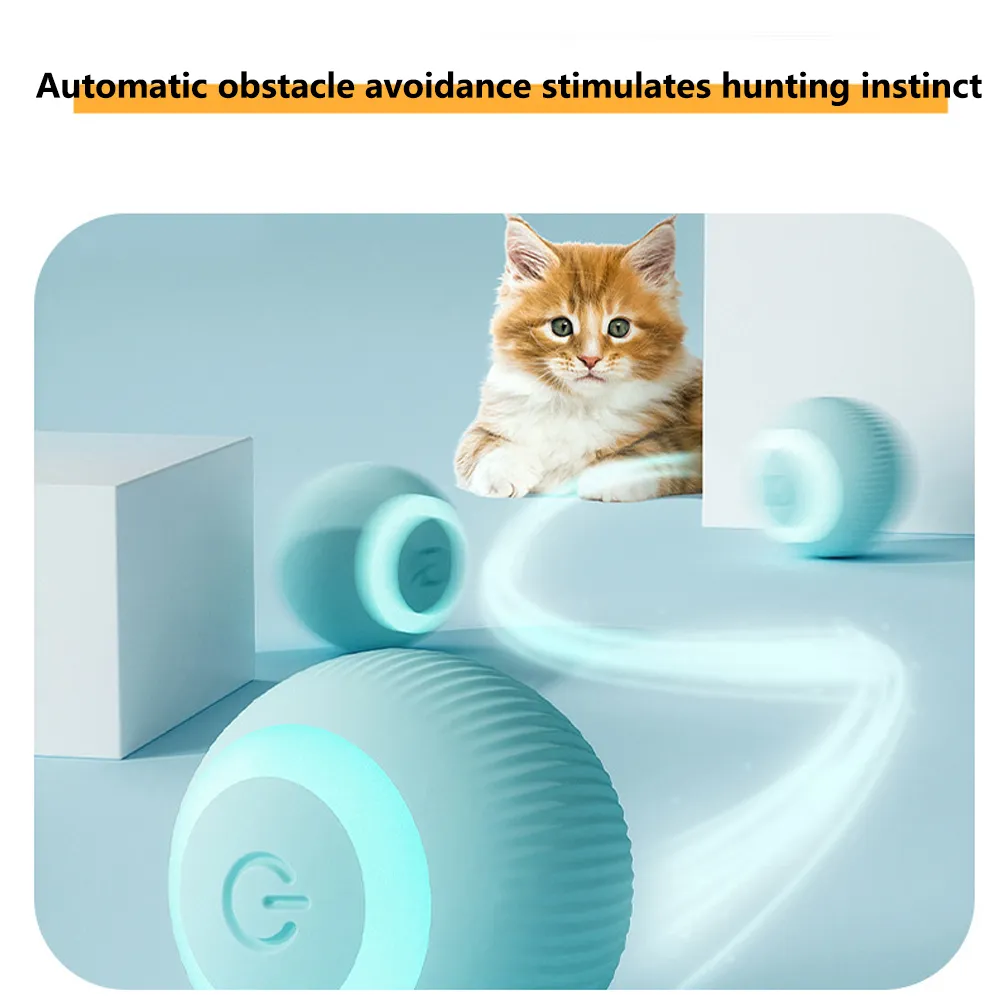 New Smart Auto-Rolling Electric Dog & Cat Ball Toy for Interactive Indoor Play ZZ