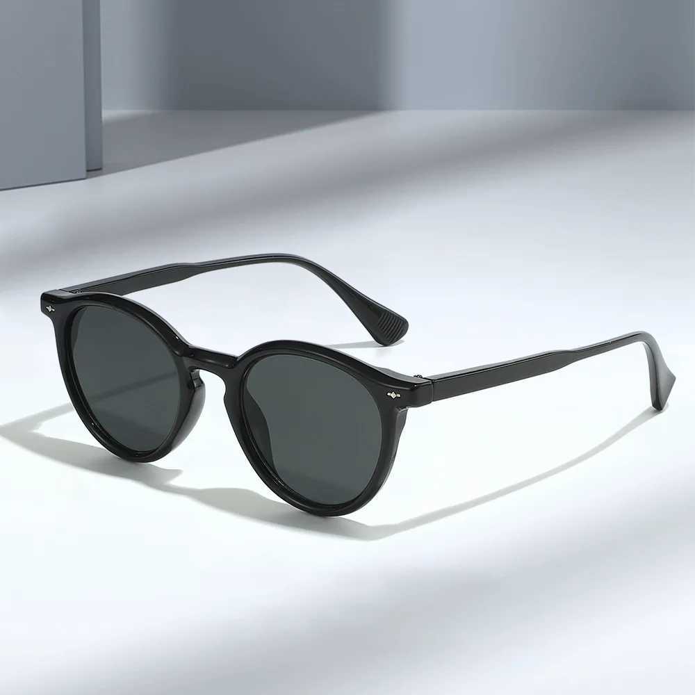 Retro Round Frame Sunglasses for Women Men Artistic Design with Clear Blue Light Blocking Lenses Vintage Chic EyewearX241213