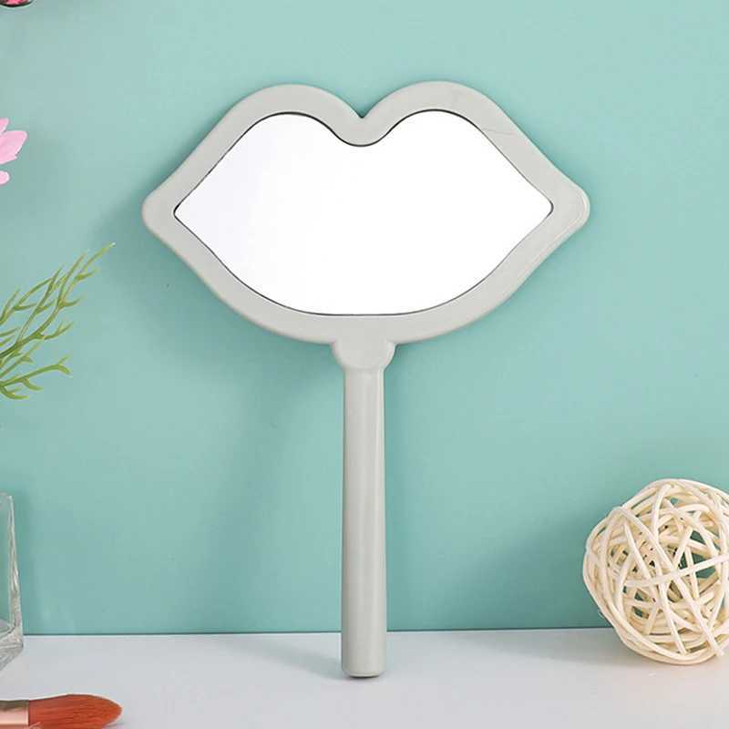 Pink/white/red Mirror Custom Privat Portable Square Lip Handheld Mirrors Cute Small For Daily Cosmetic Makeup XJ241213
