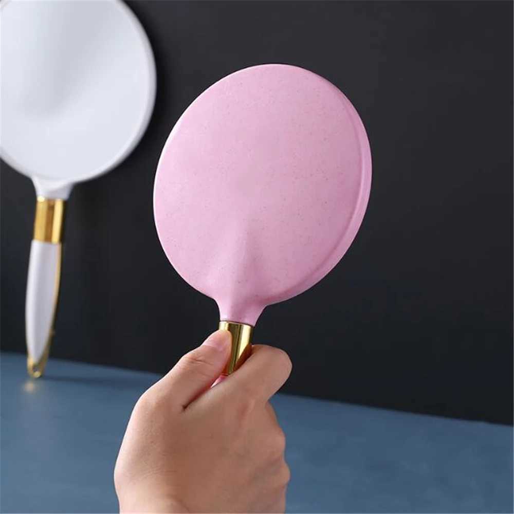 Vintage Handheld Makeup Mirror Vanity Hand SPA Salon With Handle Cosmetic Compact for WomenXJ241213