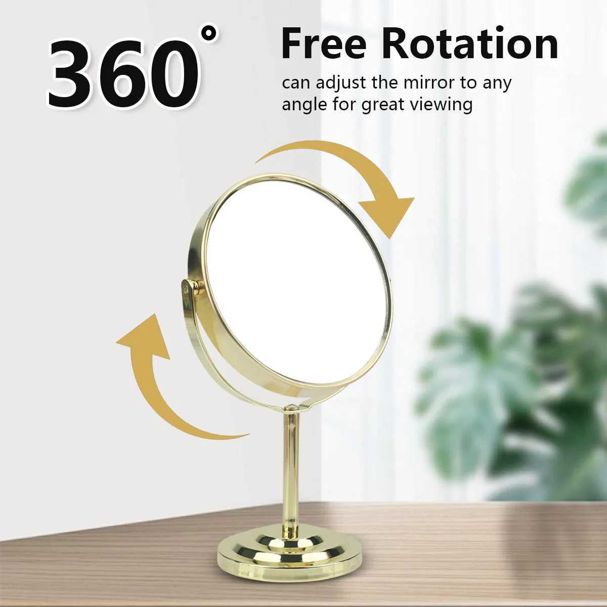 3/4/5in Double-Side Makeup Mirror With 2X Magnification Clear Reflection And Easy To Carry Desktop Vanity Mirror With StandXJ241213