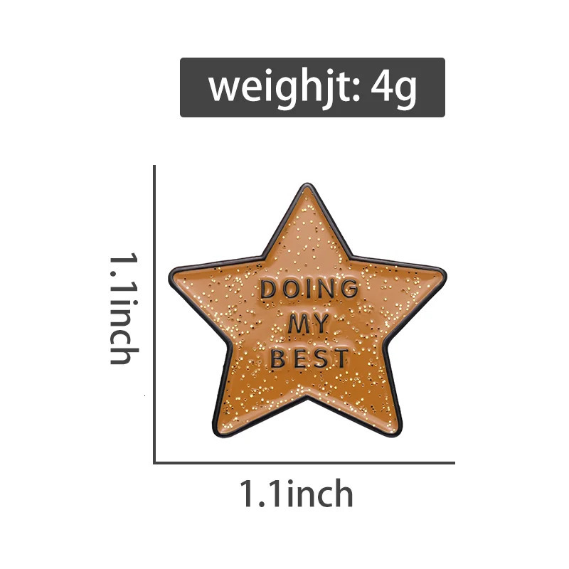 Make my enamel pin custom sparkling star brooch lapel badge positive optimistic and interesting jewelry gift direct 241210
