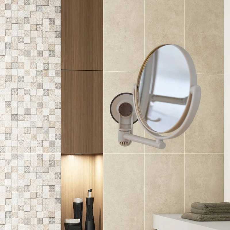 Bath Mirror Cosmetic Mirror 1X/3X Magnification Suction Cup Adjustable Makeup Mirror Double-Sided Bathroom MirrorXJ241213