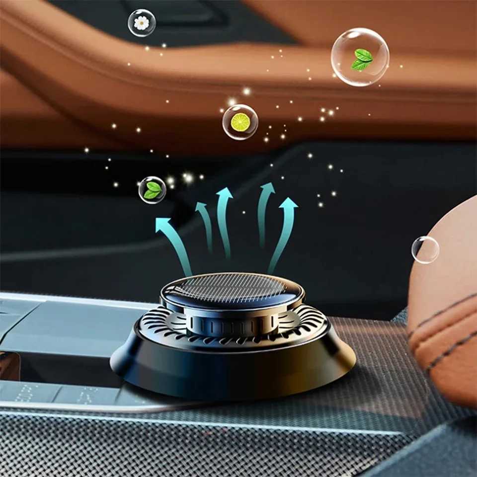 Car Air Solar Creative Rotation Perfume Diffuser Small Lasting Fragrance ABS Car Defroster Diffuser For Essential Oil Car Air SoXJ241213