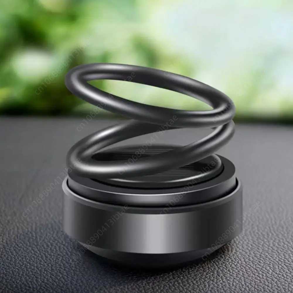 Double Ring Aroma Diffuser Solar Powered Car Air ener Rotating Suspension Car Decoration Accessories with Aroma TabletXJ241213