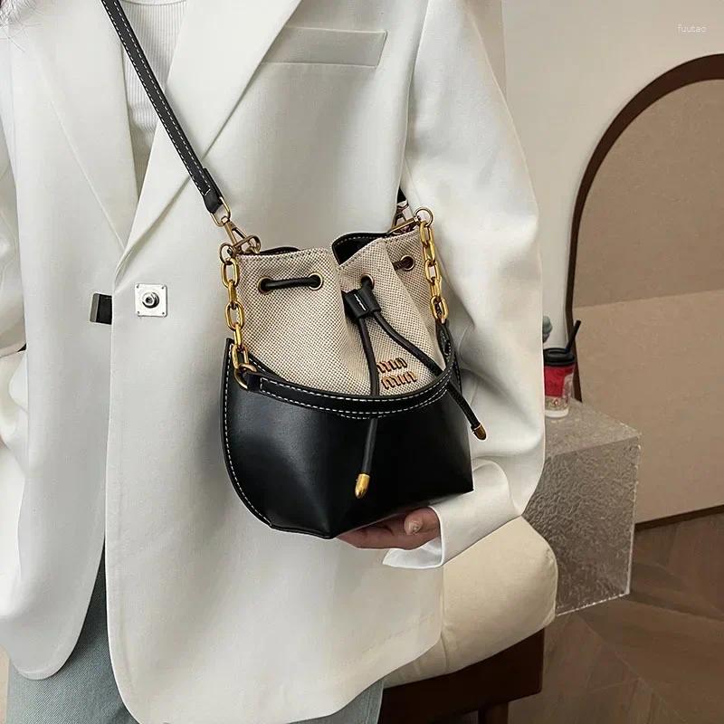 Totes Handheld Bucket Bag For Women 2024 Fashionable Casual Shoulder Korean Version Niche Simple High-end Crossbody