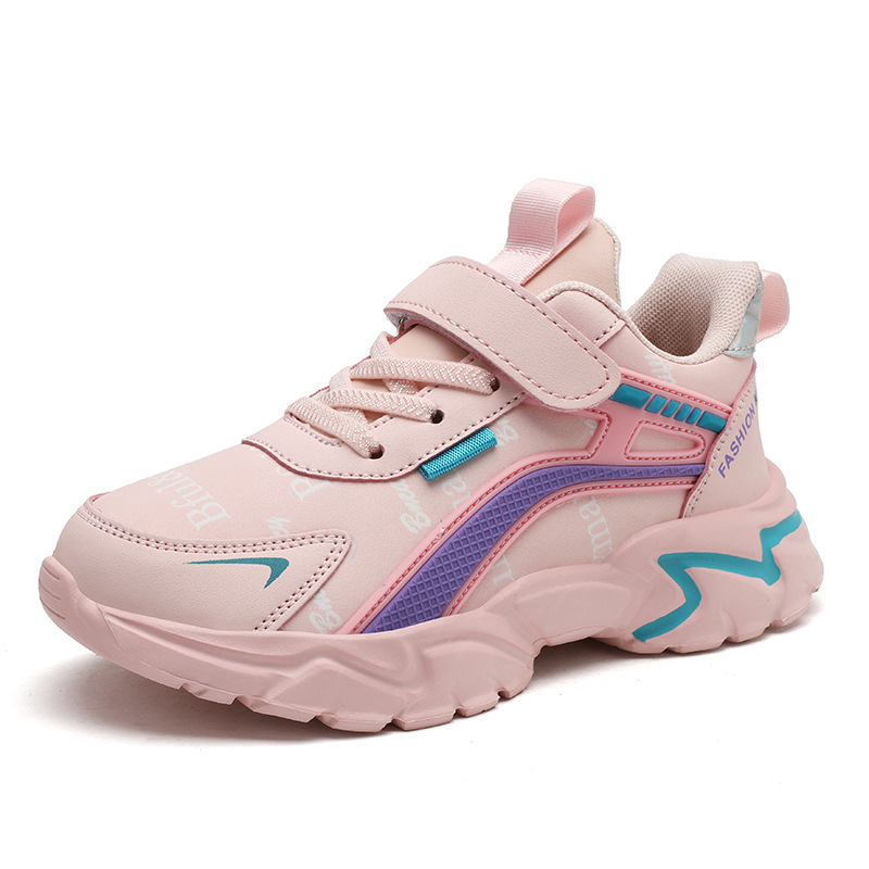 Kids Casual Boys Shoes Soft Sole Kids Shoes Non-slip Sneakers Shoes Outdoor Student's Children Pink Girls Sport Walking Footwear Size 27-39