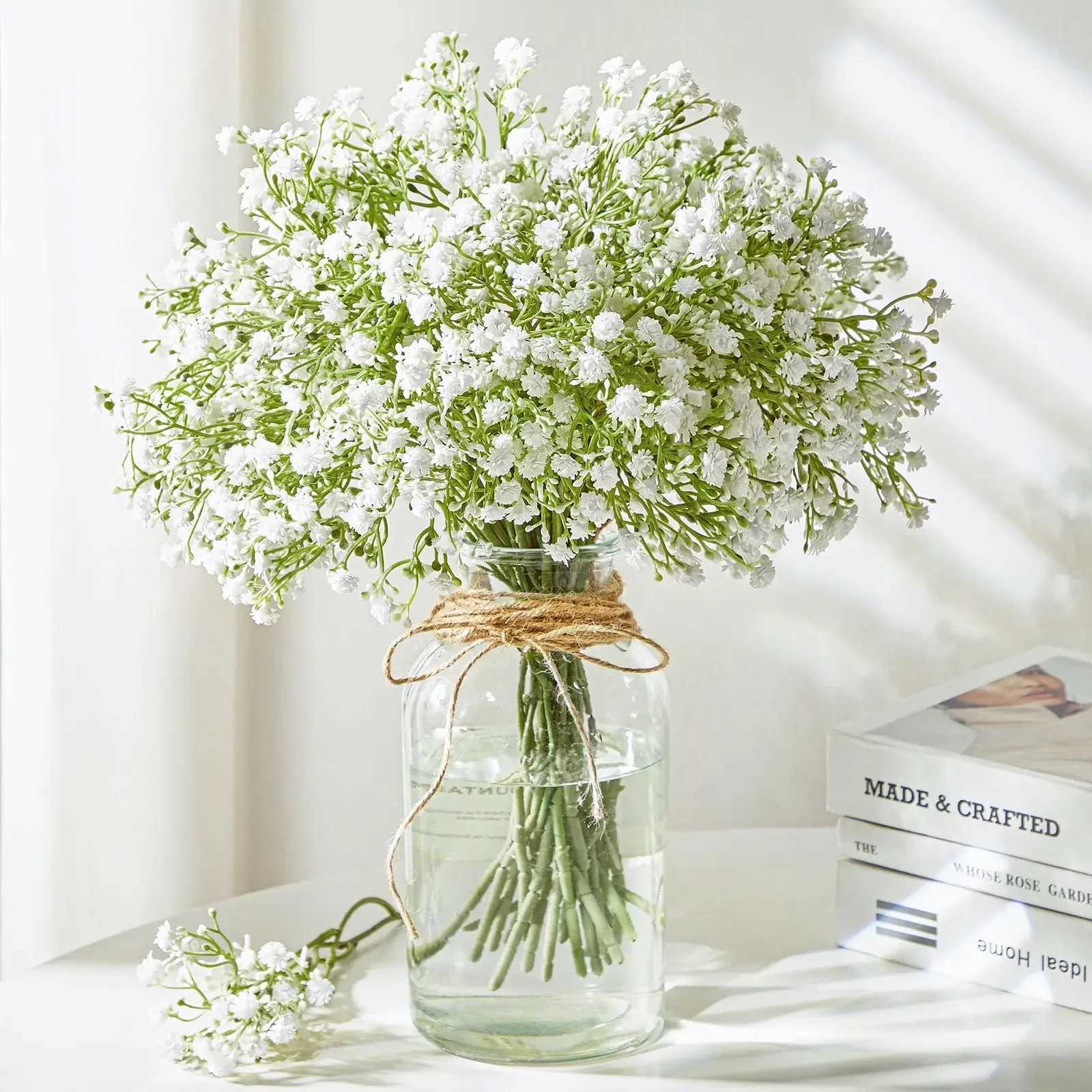 10pcs Artificial Flowers Baby Breath Flower Fake Gypsophila for Wedding Party Home Christmas Decoration Bouquets DIY AccessoriesXJ241212