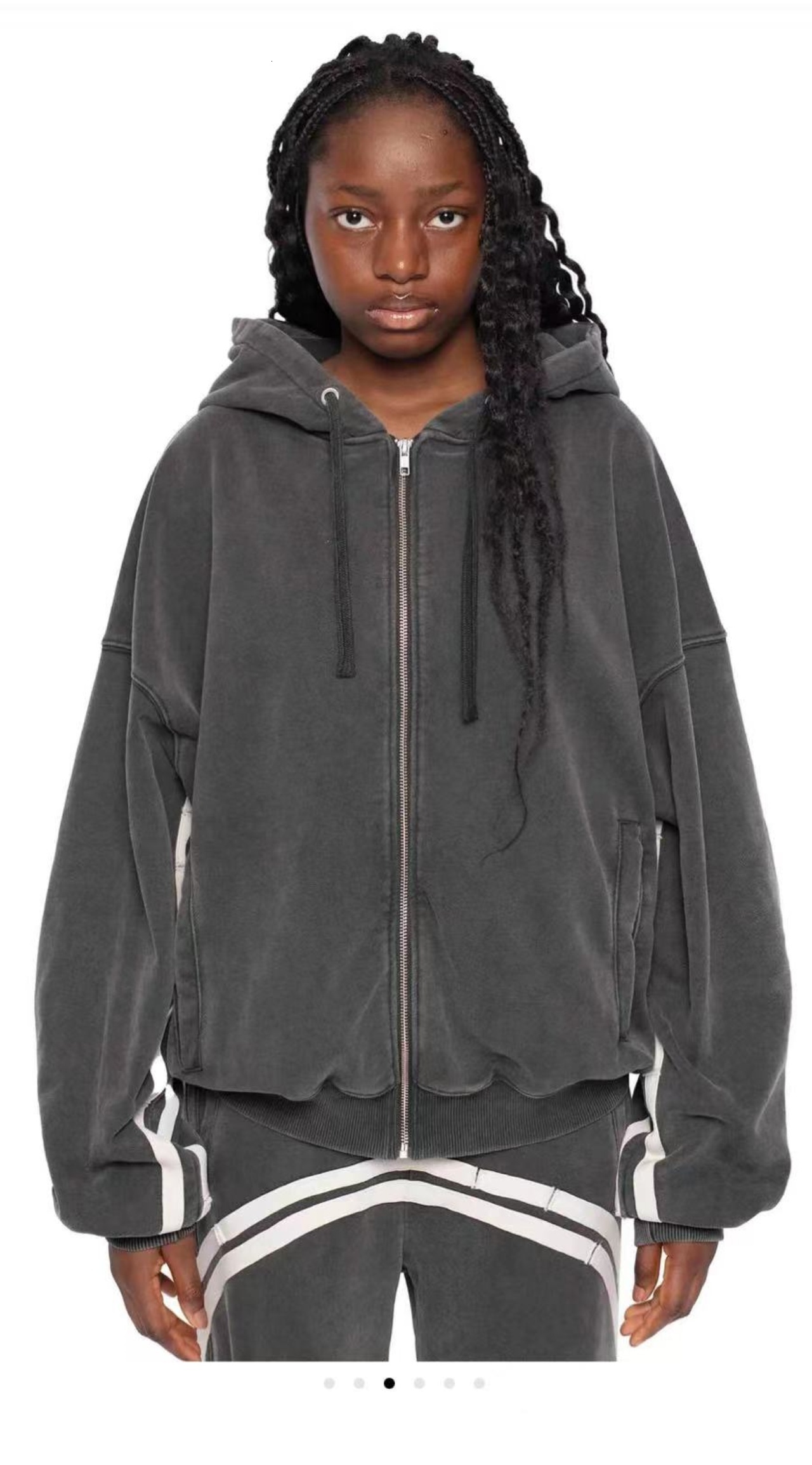 Y2k Zip Up Men Clothing New Fashion Stripe Graphic High Quality Oversized Hoodie Sweatshirt Punk Hip Hop Tops Streetwear