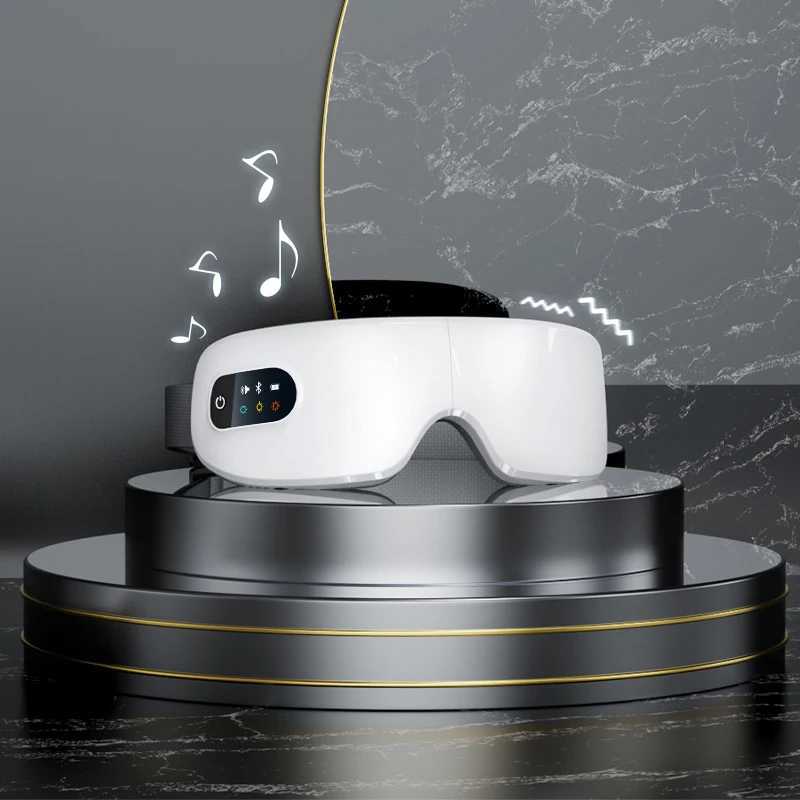 Electric intelligent eye massager Bluetooth music eye care instrument Hot pressure vibration massage fatigue relief sleep facial mask W241213