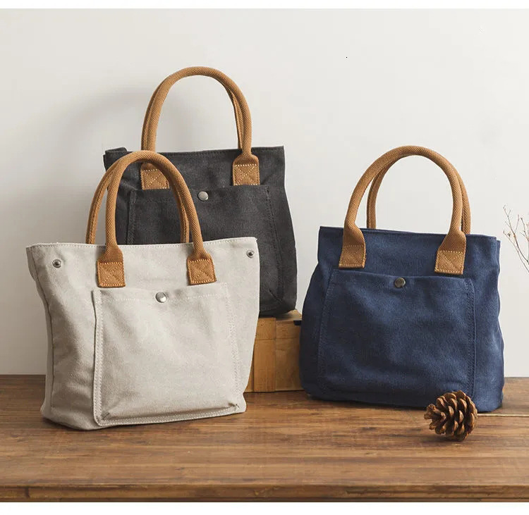 Zipper Style Hot Selling Japan Lotte High-End Bento Sail Handbag Canvas Women's Bag