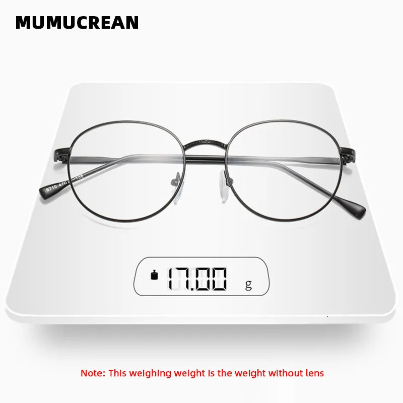 Metal Flat Mirror Round Frame Blue Light Blocking Glasses Men and Women Antiblue Can Be Equipped with 241213
