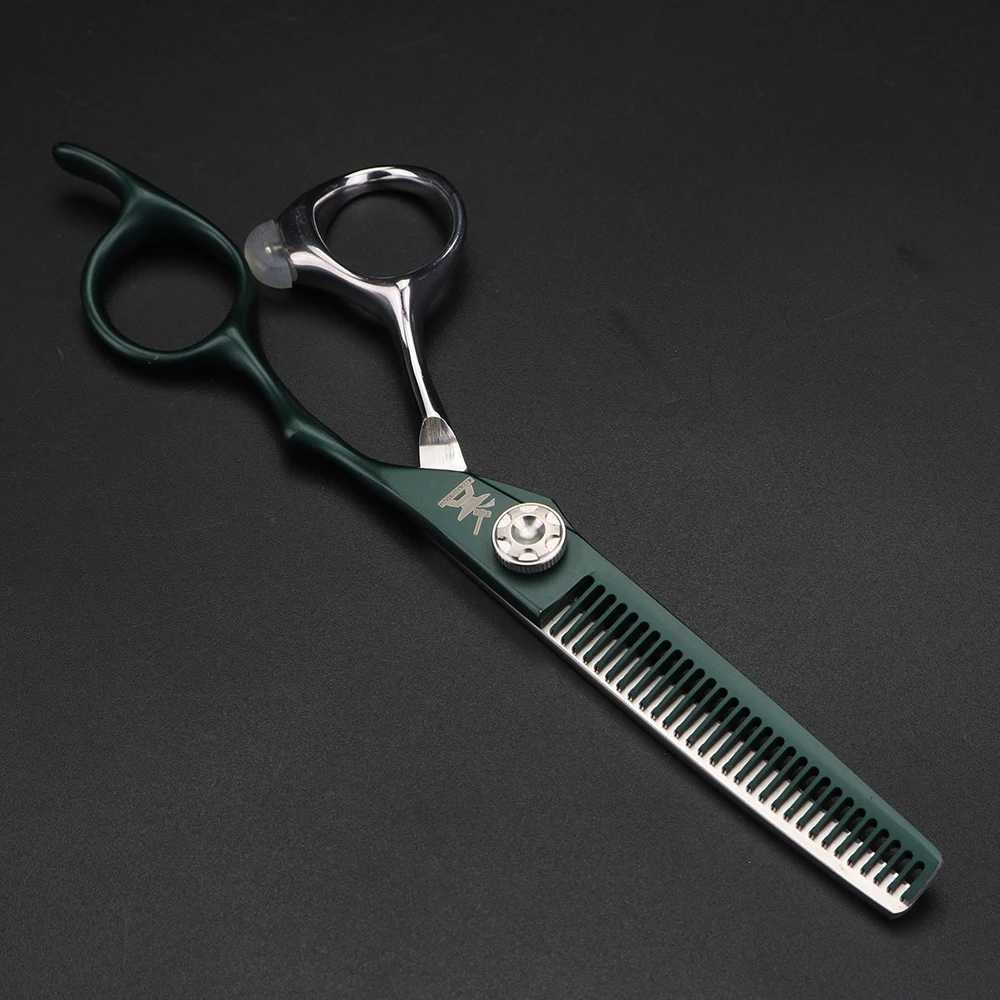 New Arrival XUANFENG 6 inch green hair scissors CNC processing hairdresser scissors cutting and thinning scissors Z241213