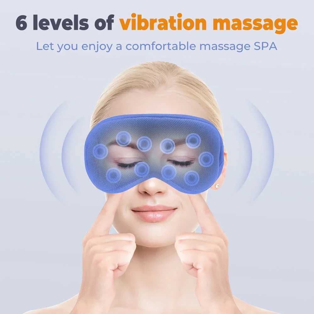 Electric steam eye mask vibration 3D massage constant temperature intelligent timed sleep relief wireless relief eye fatigue health W241213