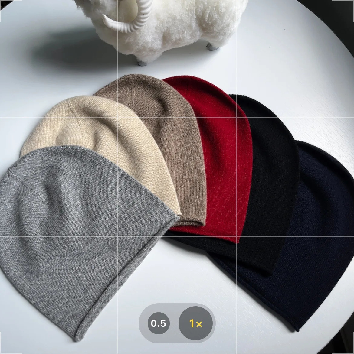 Pure goat cashmere hat fashionable Beanie Femle warm outdoor wool knitted soft casual hat mens unisex womens winter 241205