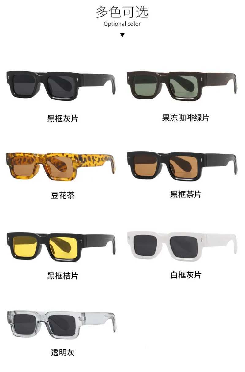 New Square Sunglasses Men Rectangle Brand Designer Small Sun Glasses Male Retro Black Lens Driving Fishing Oculos UV400 ShadesX241213