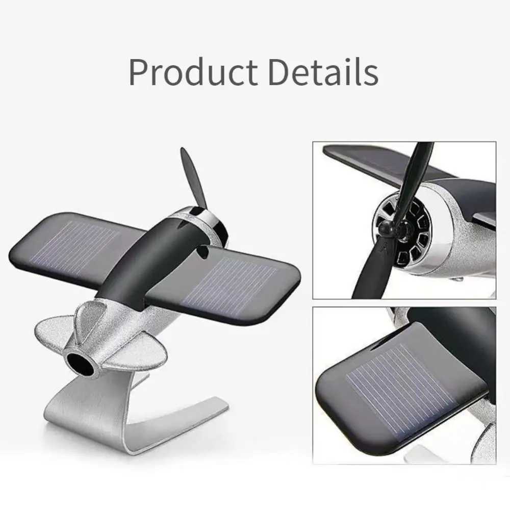 Car Air ener Solar Airplane Model Center Console Handicraft Fragrance Diffuser Ornament Car Decorative AccessoriesXJ241213