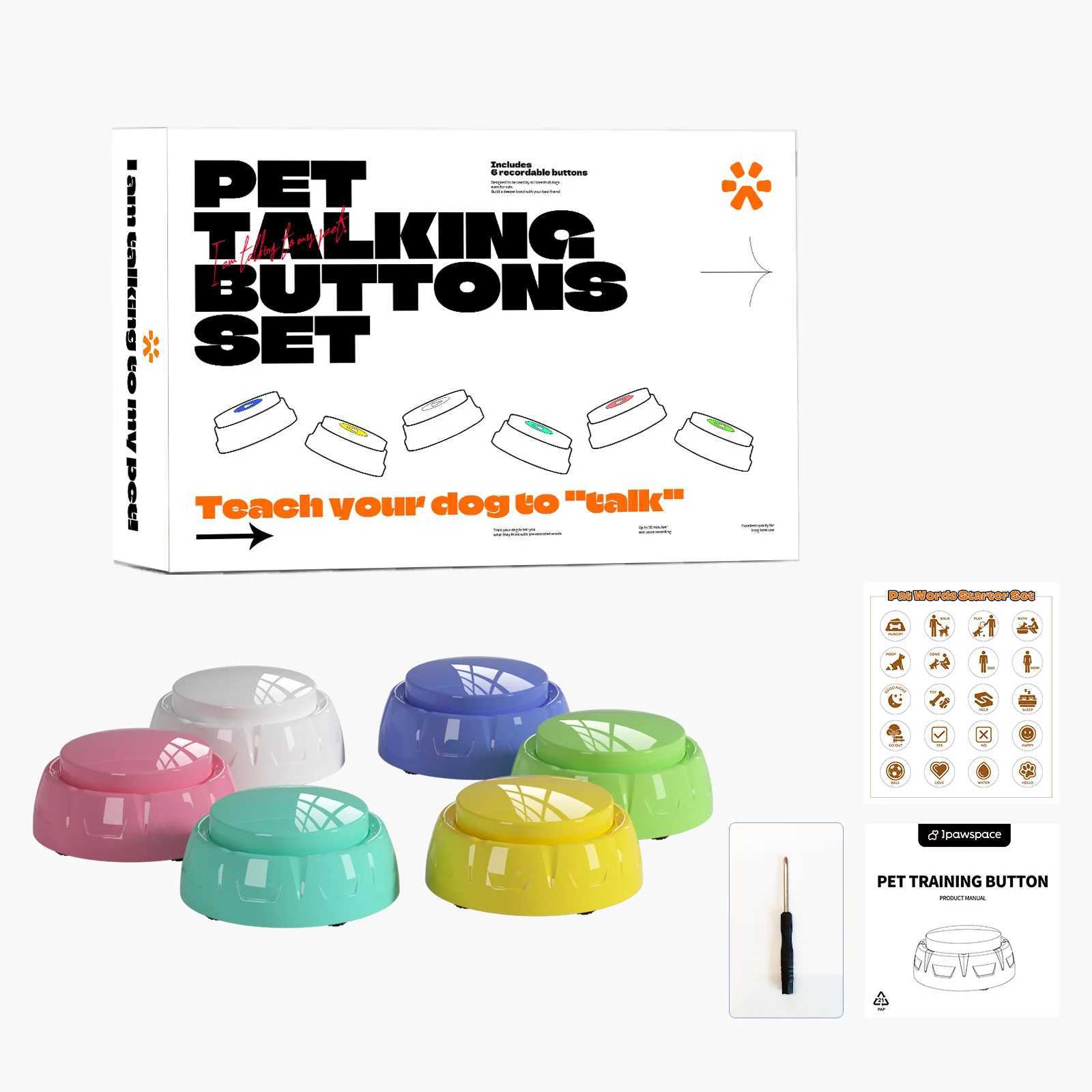 6 packs of recording dog training buttons pet communication toys dog talking buttons dog interactive toys X241213