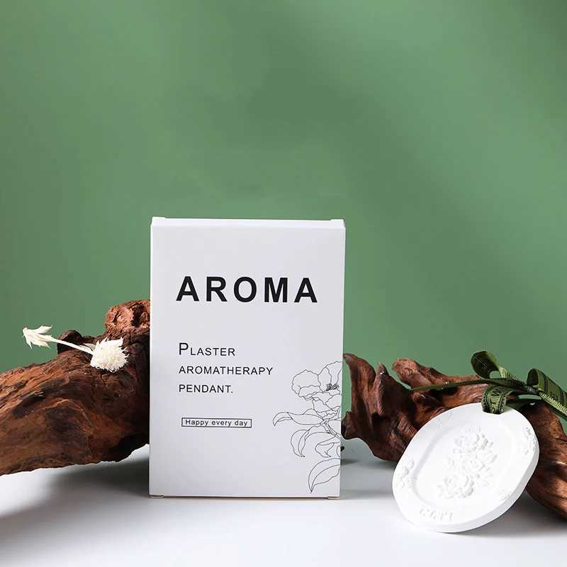Solid Aroma Diffuser Gypsum Embossed Fragrance Tablet Fragrance Car Fragrance Hanging Girls Companion GiftXJ241213