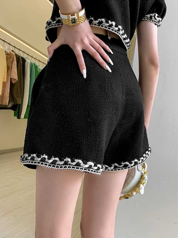 Women's Two Piece Pants Korean Chic Vintage Twd 2 Piece Sets Women Outfits Short Slve Twd Cropped Top Shorts Sets Fashion Two Piece Pant Suits Y2