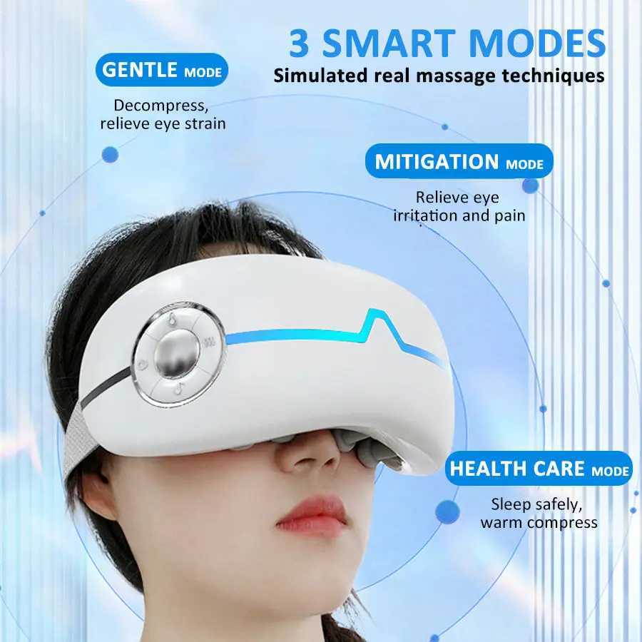 Intelligent steam eye mask electric 3D eye care massage equipment with compressed music eye massage equipment W241213