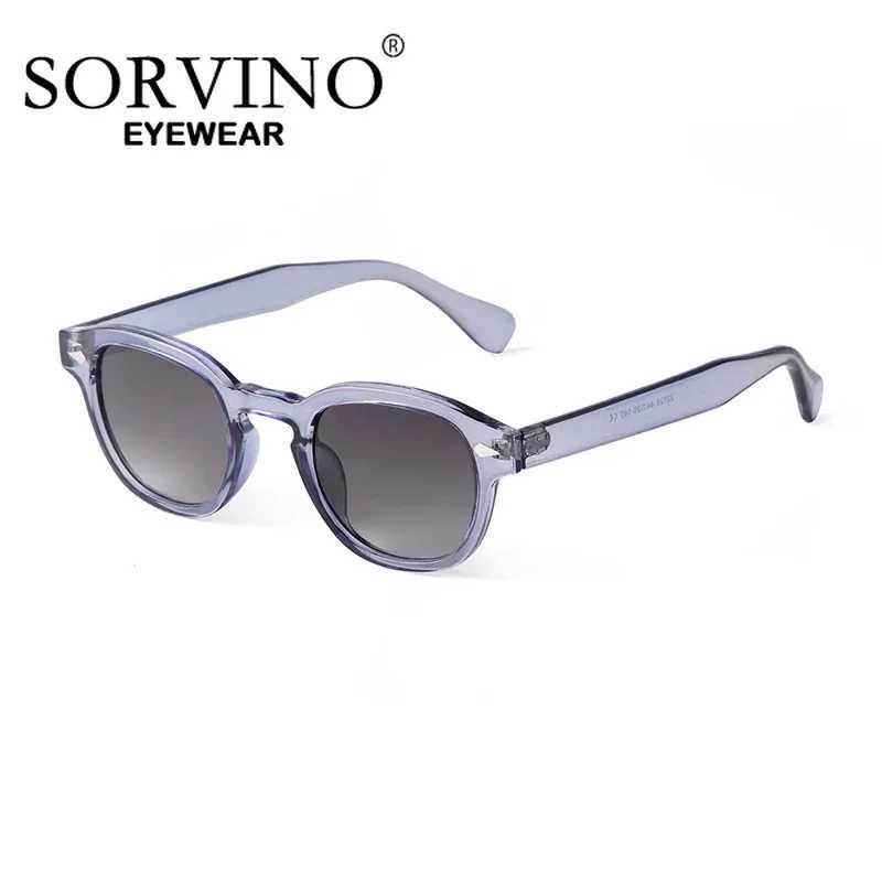 Sunglasses SORVINO 2024 Retro Rivet Tortoiseshell Round Sunglasses Women Men Brand Design Vintage Leopard Blue Len Square Sun Glasses UV400 H241213