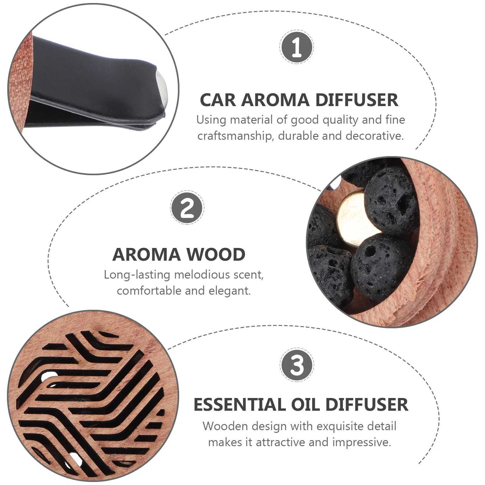Diffusers for Home Fragrance Aroma Vanilla Perfume In-car Wooden Clip Car-mountedXJ241213