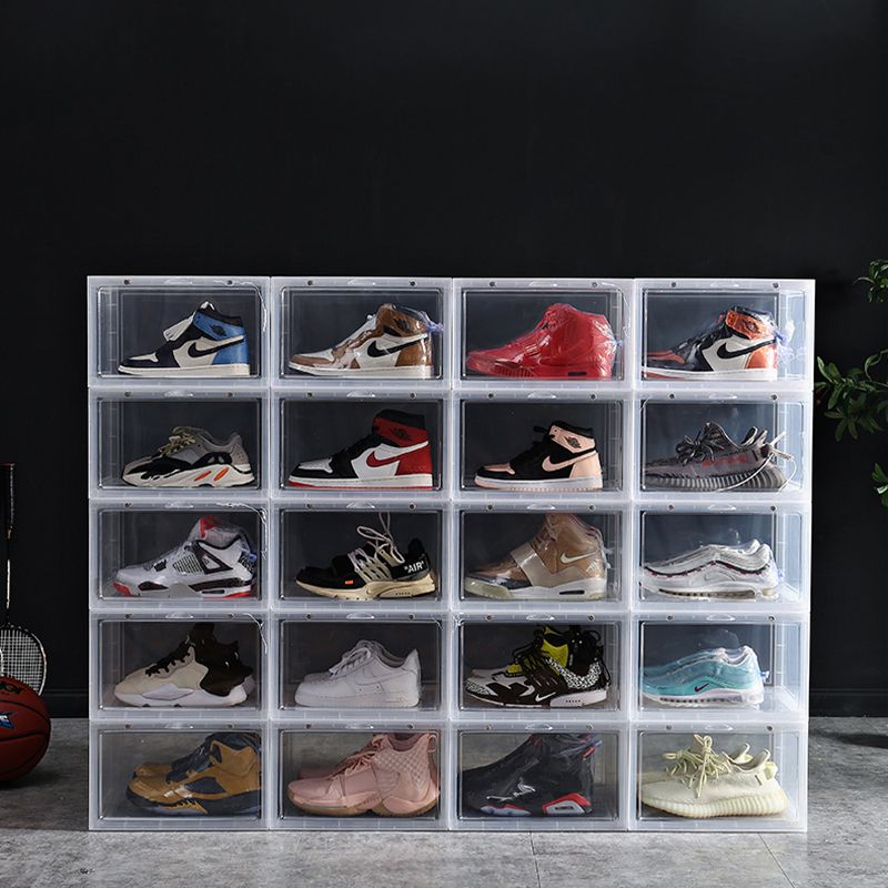 Versatile See-Through Shoe Container Spacious and Strong Design for Your Footwear Collection