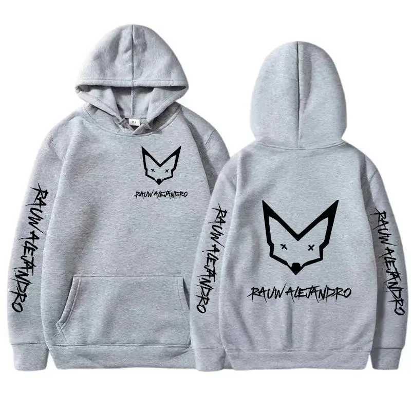 2024 Rauw Alejandro Hoodie Mens and Womens Harajuku Pullover Street Wear unisex autumn/winter pleated warm brand sweater W241213