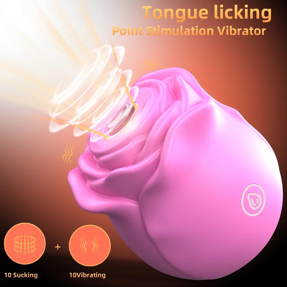 Powerful Gentle SuckingRose Vibrator Toy for Women Vacuum Stimulator Oral Nipple Clit Sucker Female Sex Goods Adult 241213