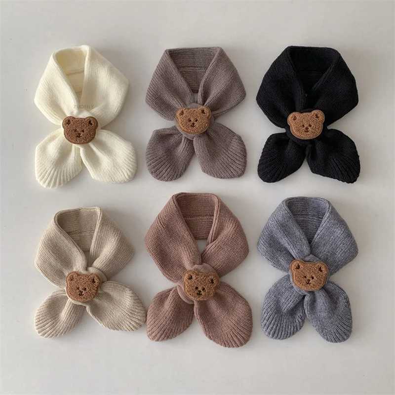 Scarves Wraps Autumn Winter Warm Kids Scarf Soft Wool Childrens Knitted Newborn Bib Infant Toddler Neck Fashion Baby Girl Boy H241213N5MW