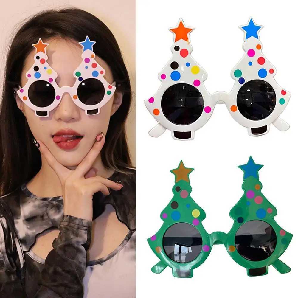 Sunglasses 2025 New Year Christmas Glasses Frame For Adults And Kids Photography Props Merry Christmas Ornaments Xmas Navidad Party Decor H241213