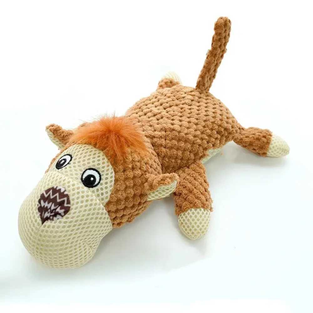 Pet plush toys cat sounds animal shapes puzzle toys bite resistant interactive pet dogs teeth cleaning chewing toys pet supplies X241213
