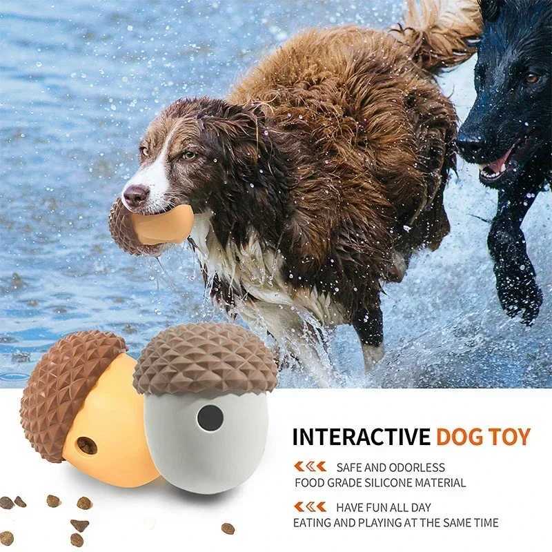 Dog toys leak food balls interesting interactions slow feeders bowls puzzle toys pine cones pet teeth cleaning chewing toys pet supplies X241213