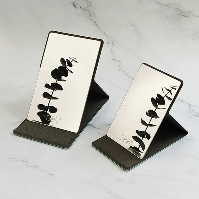 Pocket Rectangle Makeup Folding Mirrors Ultra-thin Folding Make Up Mirror Portable Compact Cosmetic MirrorXJ241213