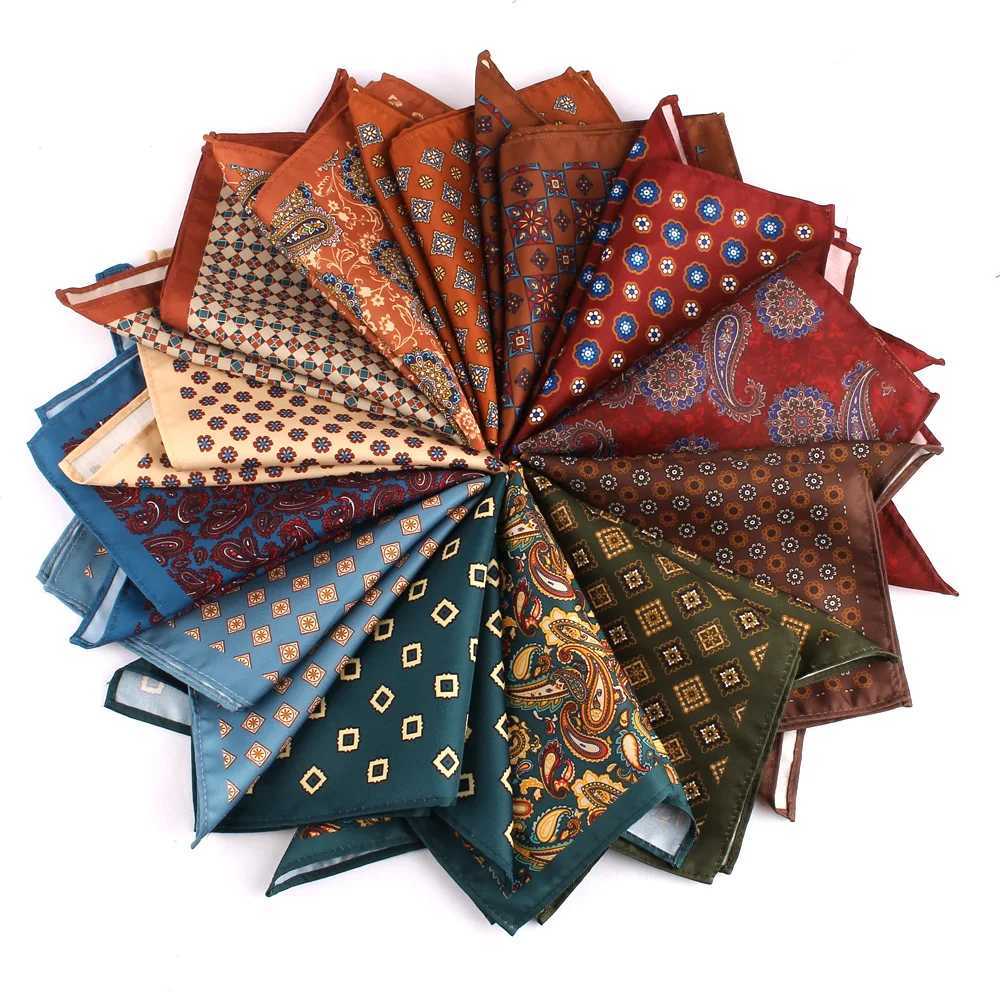 New printed pocket square floral chest towel Paisley set handle Chief Gentleman Hanky mens handle Chief pocket towel gift W241213