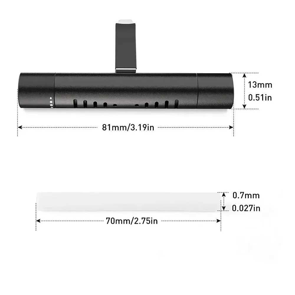Car Fragrance Custom Vent Clip Cylindrical Essential Oil Car Diffuser Vent Clip with 10 Refill Sticks for Auto Office KitchenXJ241213
