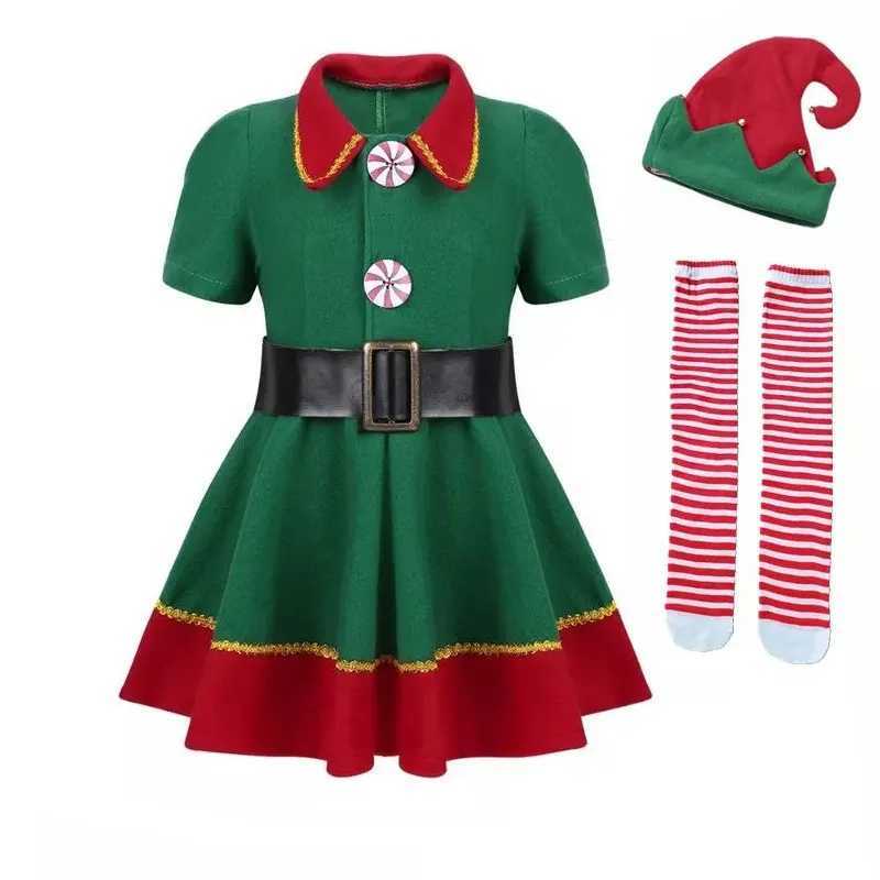 2024-2025 Santa Claus Set for Boys and Girls Christmas Party Childrens Saint Nicholas Day Clothing Childrens Christmas Eve Winter Santa Claus Dress W2
