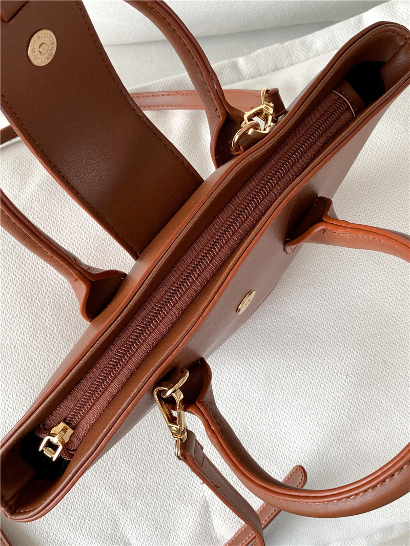 New Handheld Women's Fashionable High End Vegetable Basket Bag, Simple And Niche PU Crossbody For Women