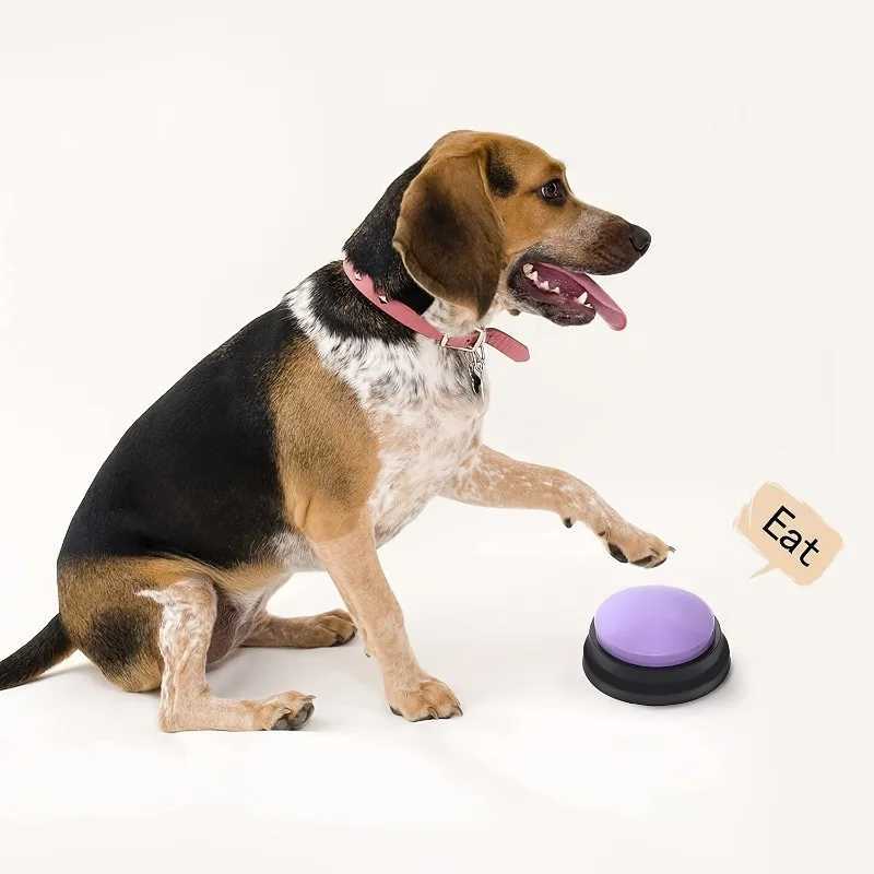 4 packs of dog recording buttons pet communication coach meal bell sound box battery free to teach dogs how to speak X241213