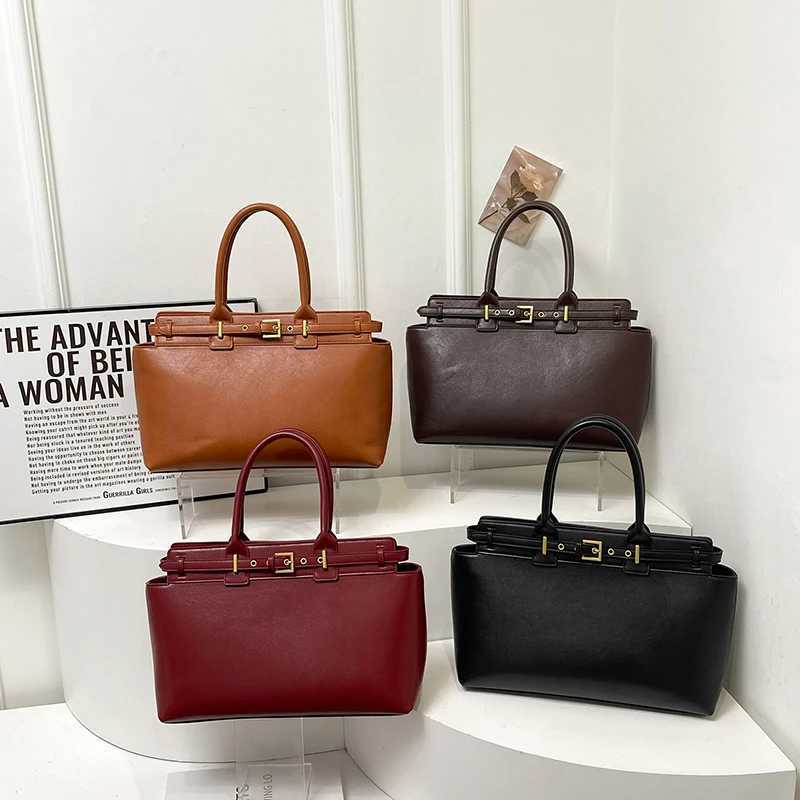 Large Size Women Top-handle Bags Pure Color Big Capacity Shopping Totes 2024 Winter Lat Trendy Luxury Designer Handbags B250618