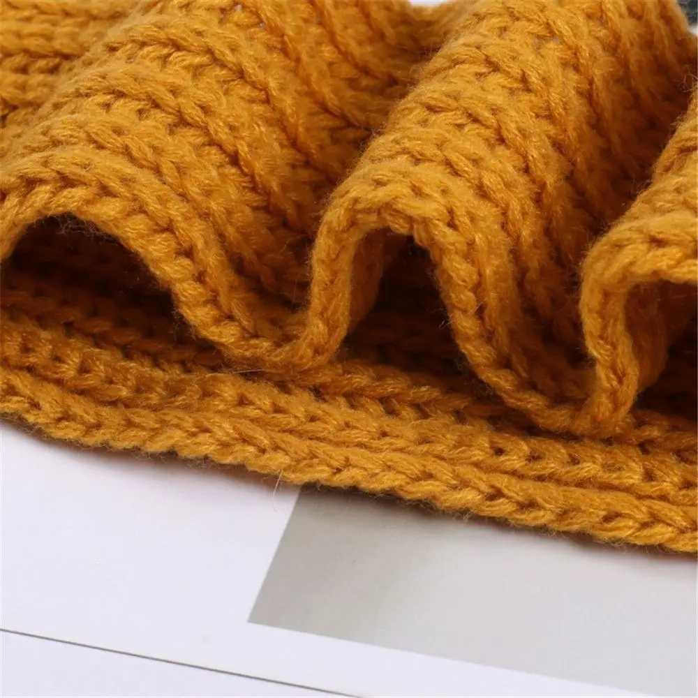 Scarves Wraps Fashion Boy Girl Winter Warm Scarf Knitting Wool Children Neck Warmer Wrap Outdoor Soft Neck Cover Windproof Neck Protection H241213