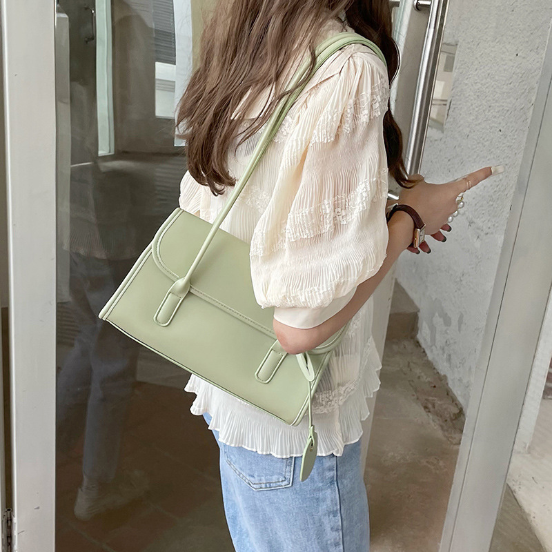 French Chic Shoulder Bag for Women: PU Leather Baguette hot Underarm Bag, 2024 Summer Style
